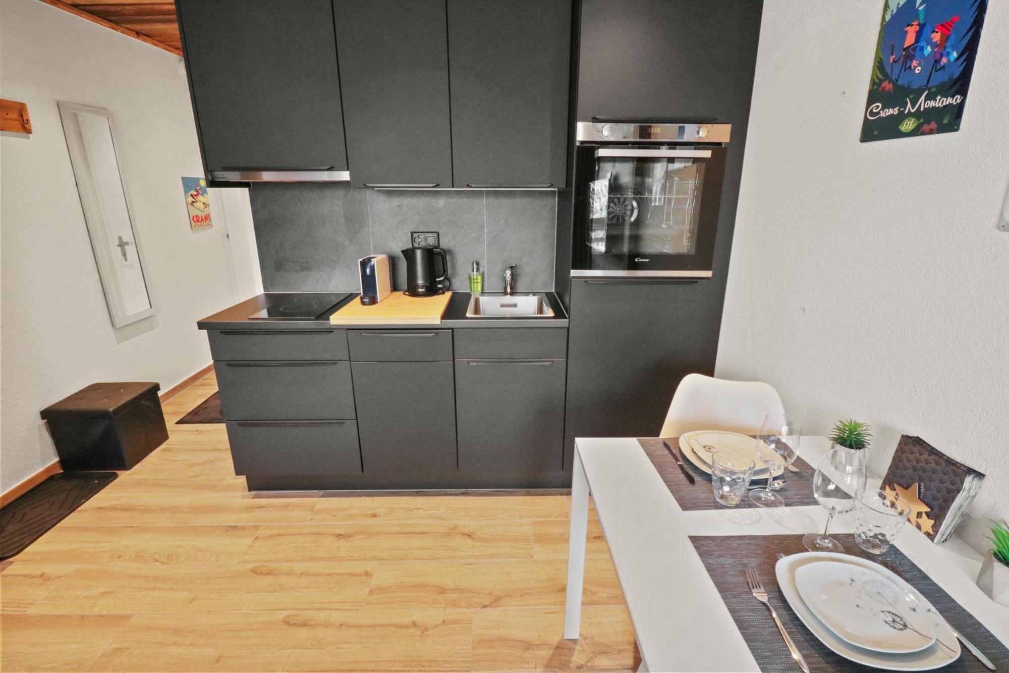 Joli Studio Avec Parking Gratuit Crans-Montana Zewnętrze zdjęcie