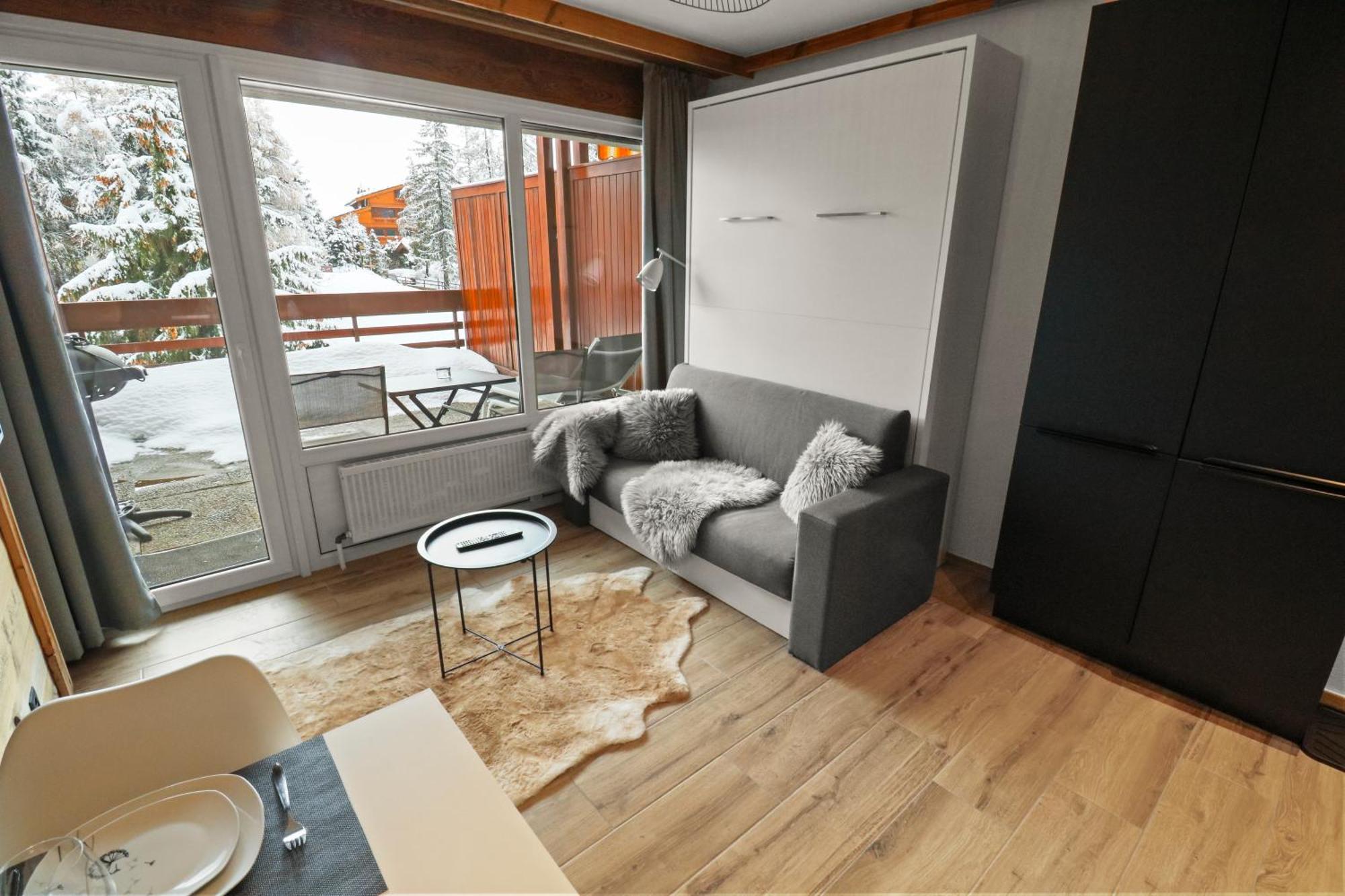 Joli Studio Avec Parking Gratuit Crans-Montana Zewnętrze zdjęcie